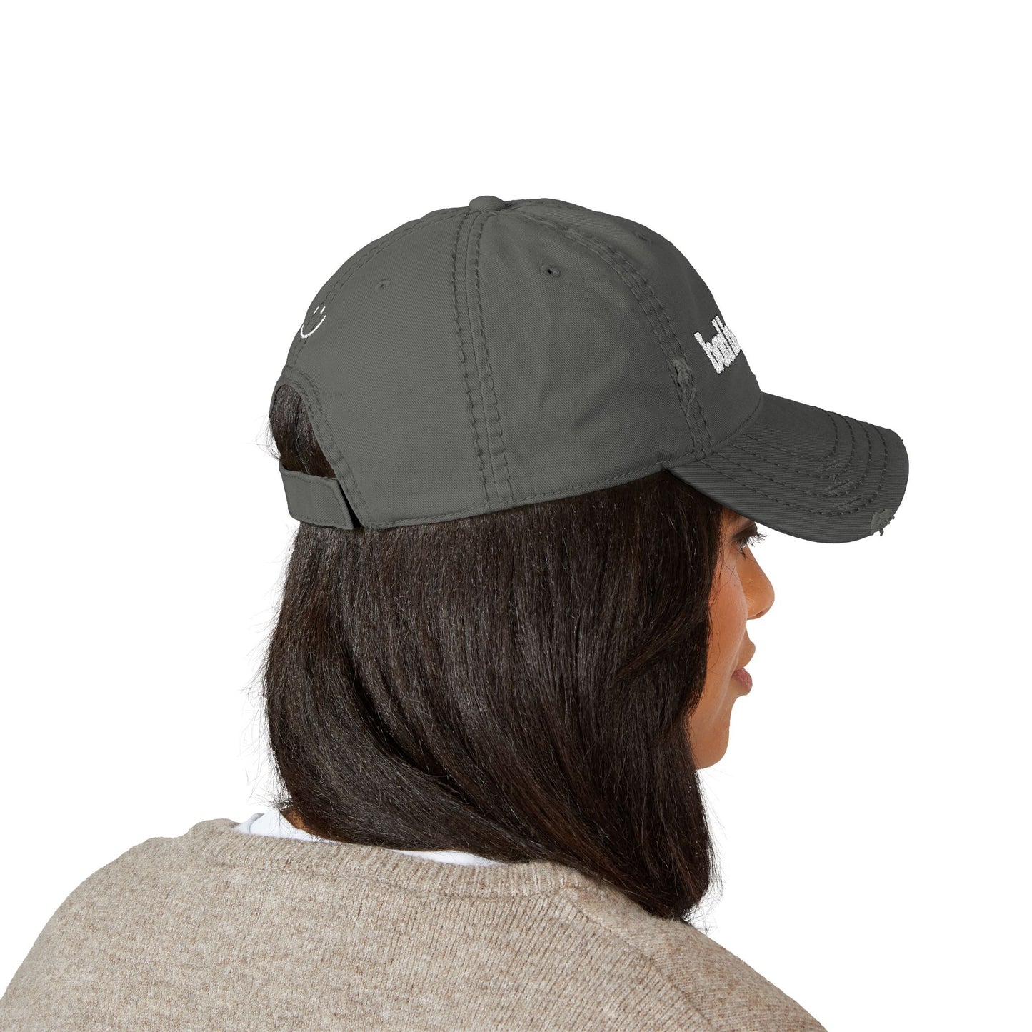 Bad Hair Day Distressed Dad Hat — Embroidered Casual Baseball Cap
