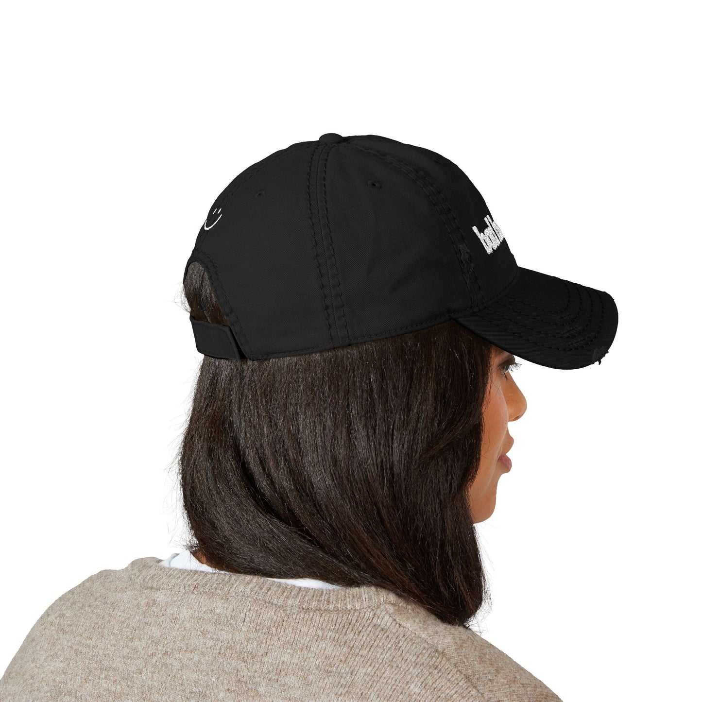 Bad Hair Day Distressed Dad Hat — Embroidered Casual Baseball Cap